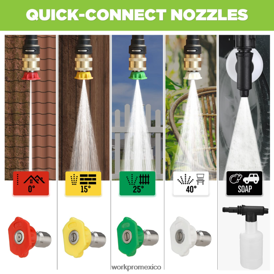 WORKPRO Lavadora eléctrica compacta de alta presión de 1900 psi máx. 1,8 gpm y 12 amperios útil herramienta V82RH2299