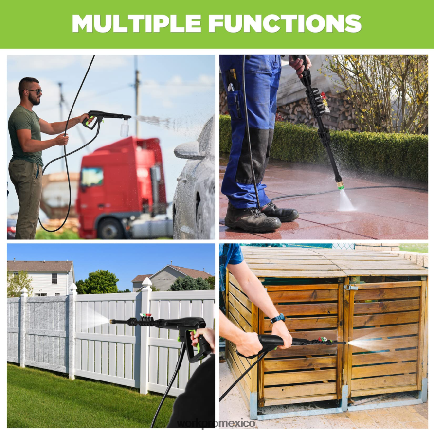 WORKPRO Lavadora eléctrica compacta de alta presión de 1900 psi máx. 1,8 gpm y 12 amperios útil herramienta V82RH2299