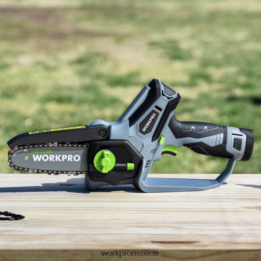 WORKPRO Mini motosierra, motosierra eléctrica compacta inalámbrica con 2 baterías, barra guía y cadena de repuesto. nuevo herramienta V82RH2291