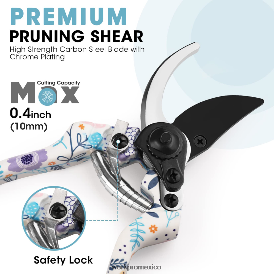 WORKPRO Juego de herramientas de jardín de aluminio de 4 piezas. blanco/rosa herramienta V82RH2285