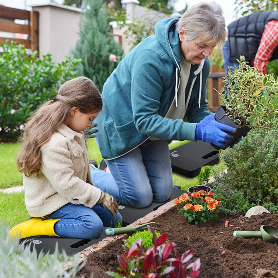 WORKPRO almohadilla para rodillas de espuma extra gruesa, 17,5 x 11 x 1,5 negro herramienta V82RH2277