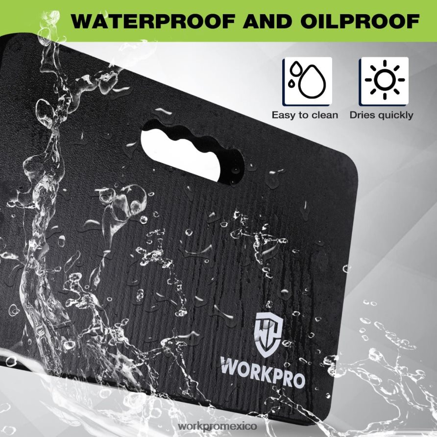 WORKPRO almohadilla para rodillas de espuma extra gruesa, 17,5 x 11 x 1,5 negro herramienta V82RH2277