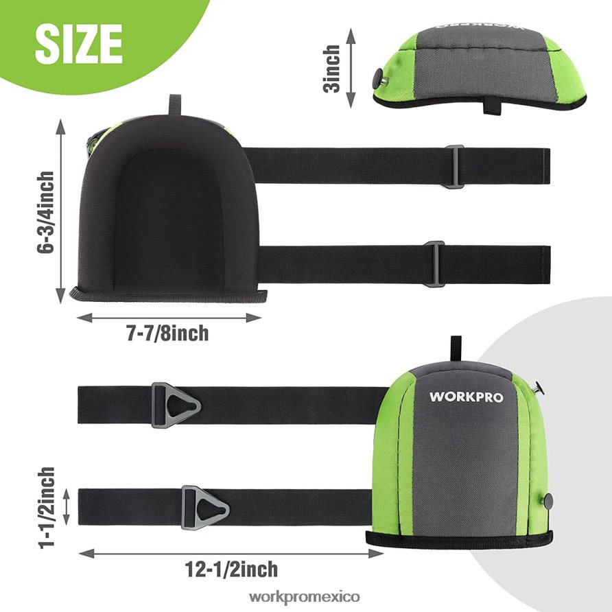 WORKPRO rodilleras para suelos de jardín con relleno de espuma útil herramienta V82RH2272