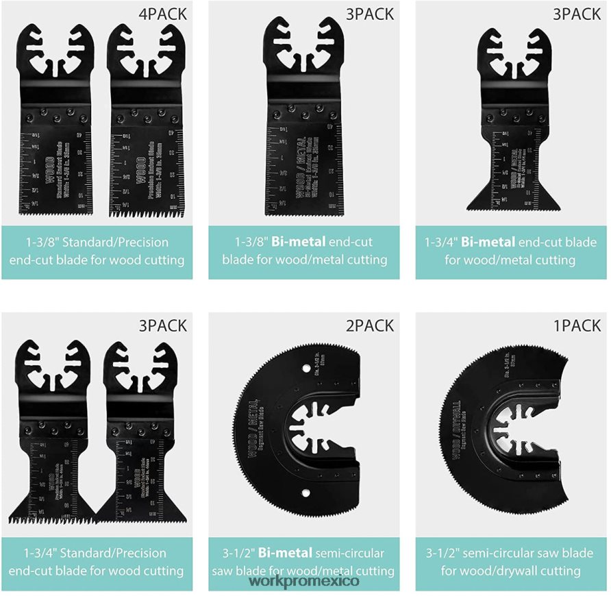 WORKPRO Juego de 23 hojas de sierra oscilantes para metal/madera. útil herramienta V82RH2194