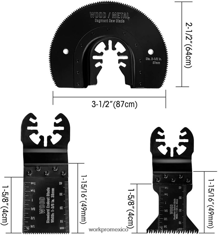 WORKPRO Juego de 23 hojas de sierra oscilantes para metal/madera. útil herramienta V82RH2194