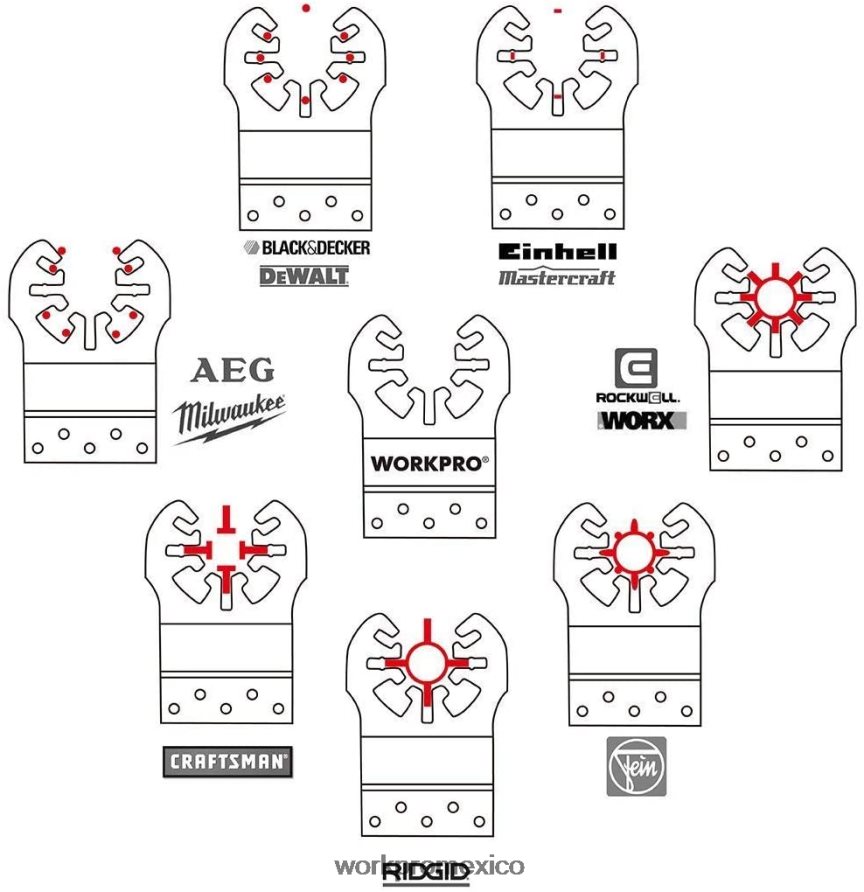 WORKPRO Juego de 23 hojas de sierra oscilantes para metal/madera. útil herramienta V82RH2194