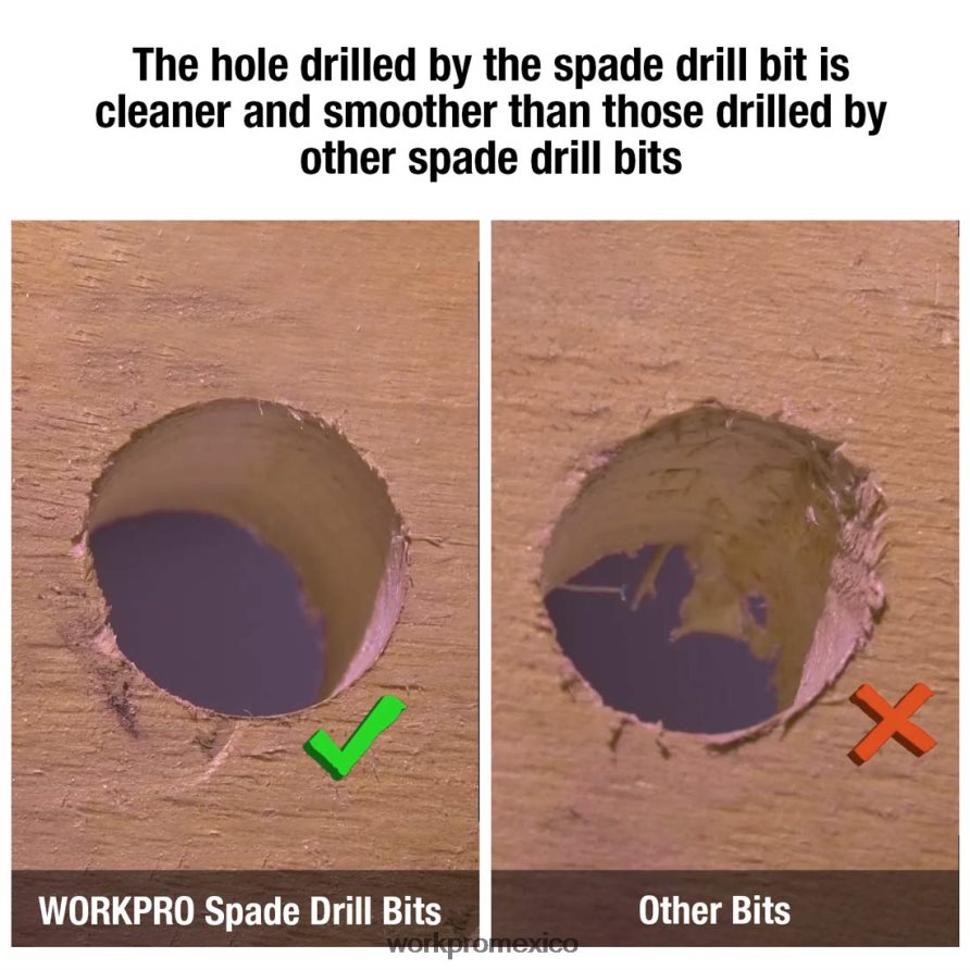 WORKPRO Juego de brocas de espada profesional de acero al carbono premium de 10 piezas útil herramienta V82RH2192