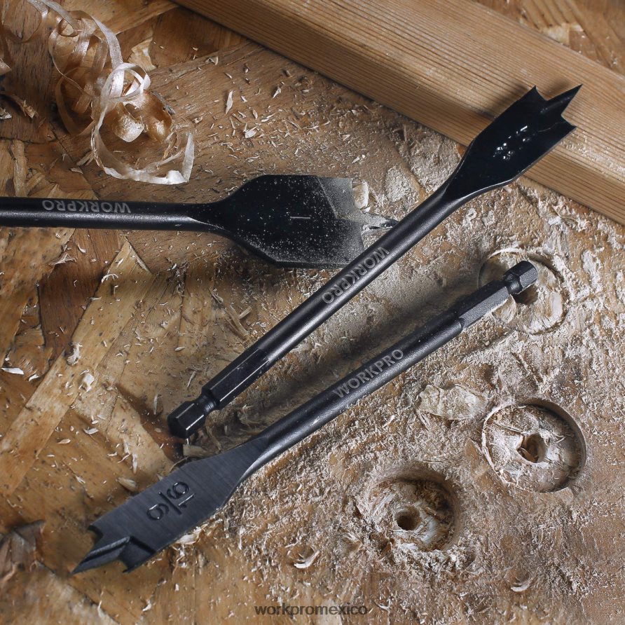 WORKPRO Juego de brocas de espada profesional de acero al carbono premium de 10 piezas útil herramienta V82RH2192