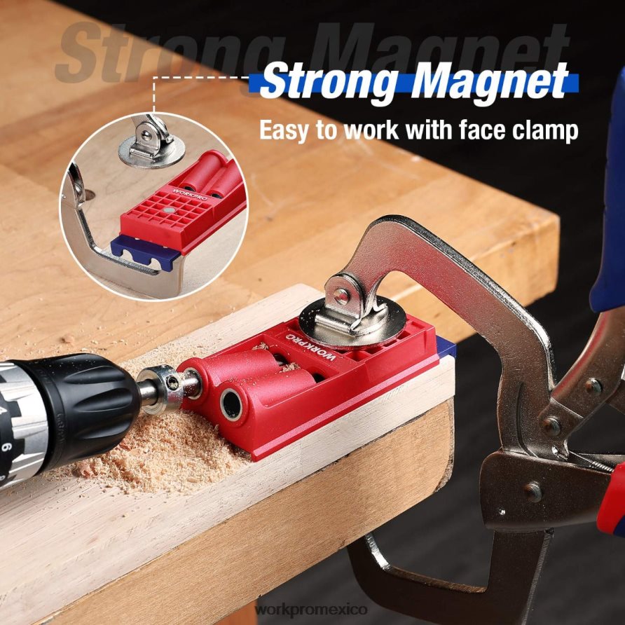 WORKPRO Tapones de plástico, destornillador cuadrado grueso, kit de plantilla para orificios de bolsillo moderno herramienta V82RH2201