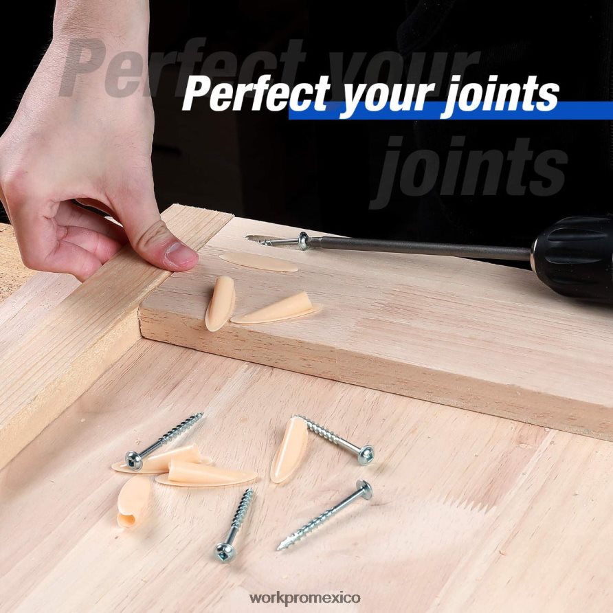 WORKPRO Tapones de plástico, destornillador cuadrado grueso, kit de plantilla para orificios de bolsillo moderno herramienta V82RH2201