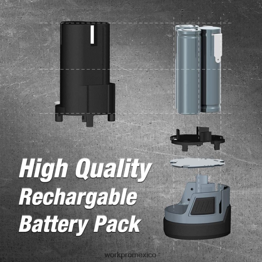 WORKPRO Paquete de baterías de iones de litio de 12v 2.0ah útil herramienta V82RH2224