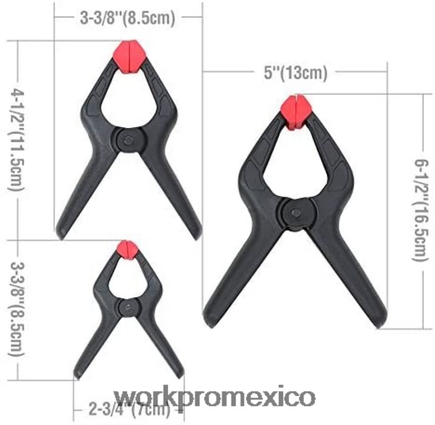 WORKPRO Juego de abrazaderas de resorte de nailon de 16 piezas para carpintería, estudios de fotografía y trabajos de bricolaje moderno herramienta V82RH2125