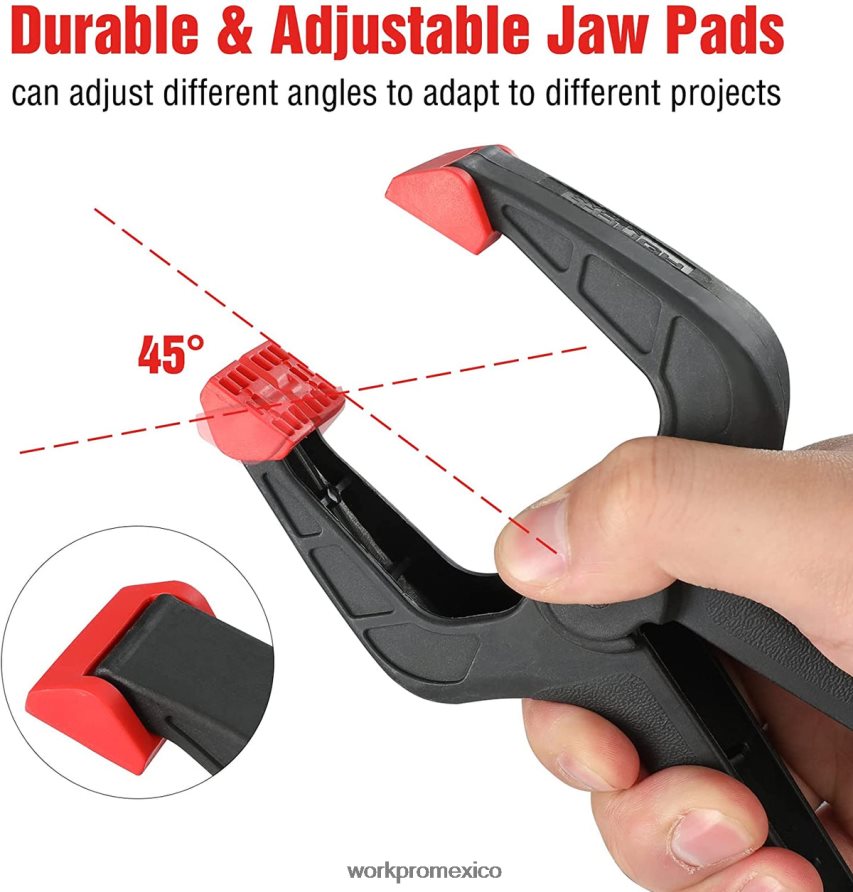WORKPRO Juego de abrazaderas de resorte de nailon de 16 piezas para carpintería, estudios de fotografía y trabajos de bricolaje moderno herramienta V82RH2125