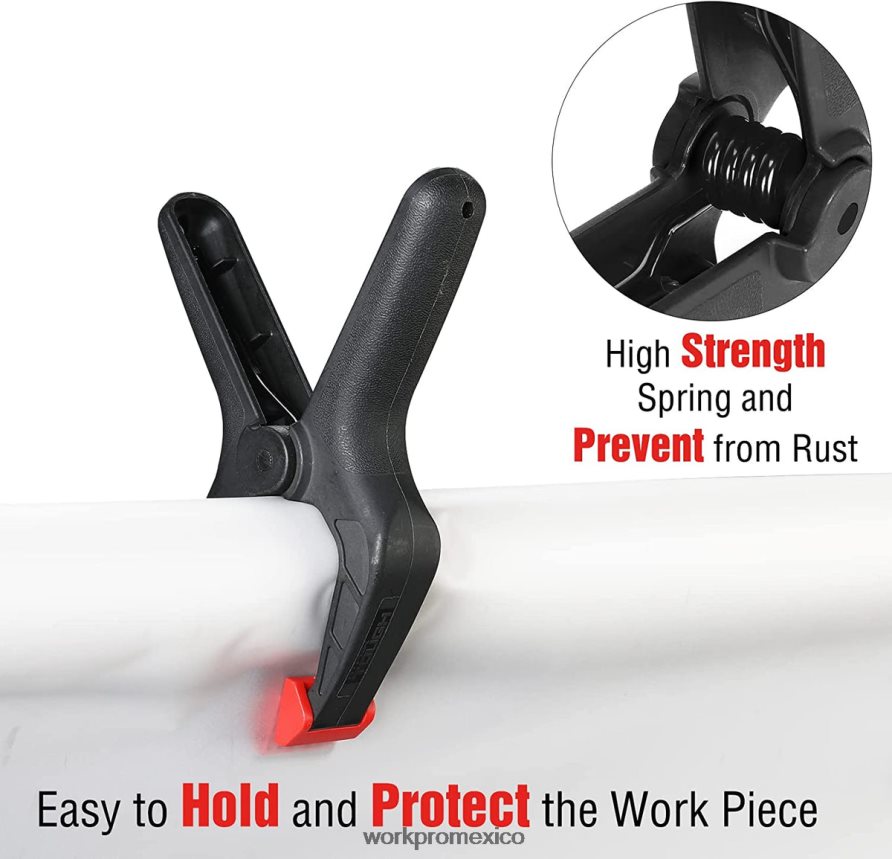 WORKPRO Juego de abrazaderas de resorte de nailon de 16 piezas para carpintería, estudios de fotografía y trabajos de bricolaje moderno herramienta V82RH2125