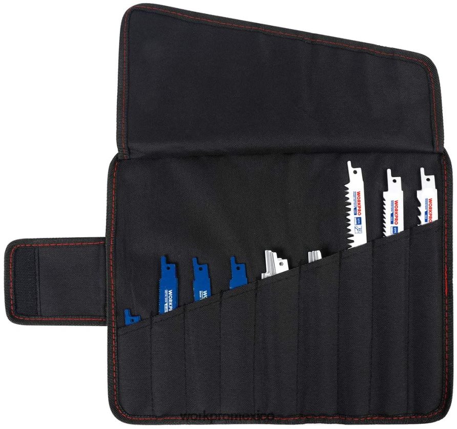 WORKPRO Juego de 32 hojas de sierra alternativa con bolsa organizadora útil herramienta V82RH2138