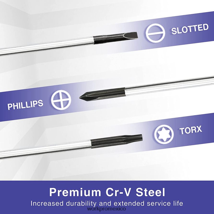 WORKPRO Juego de destornilladores de precisión de 10 piezas con funda. útil herramienta V82RH2100