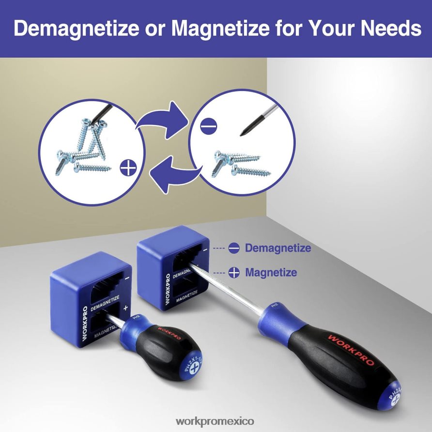 WORKPRO Juego de destornilladores magnéticos, 16 piezas de destornilladores de precisión Phillips ranurados Torx con magnetizador. nuevo herramienta V82RH298