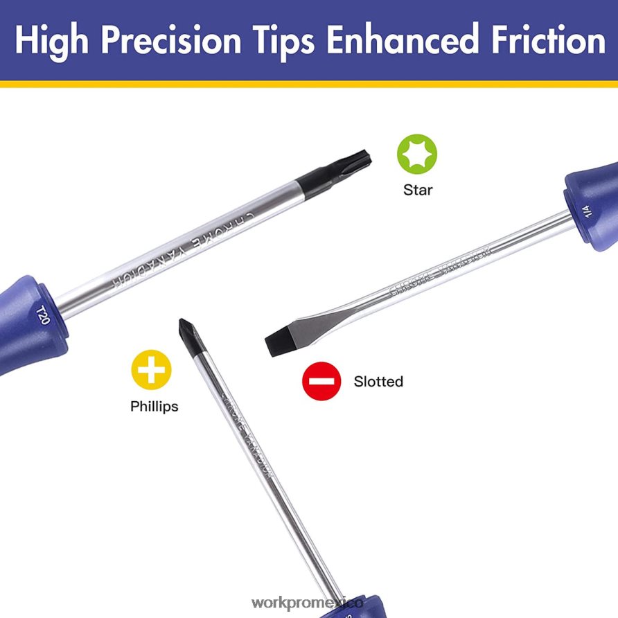 WORKPRO Juego de destornilladores magnéticos de 12 piezas con organizador plano para reparación de mecánica doméstica industrial nuevo herramienta V82RH299