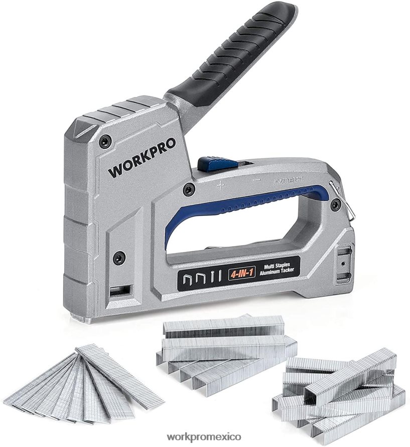 WORKPRO clavadora clavadora de aluminio 4 en 1 de alta resistencia con 2000 grapas útil herramienta V82RH258