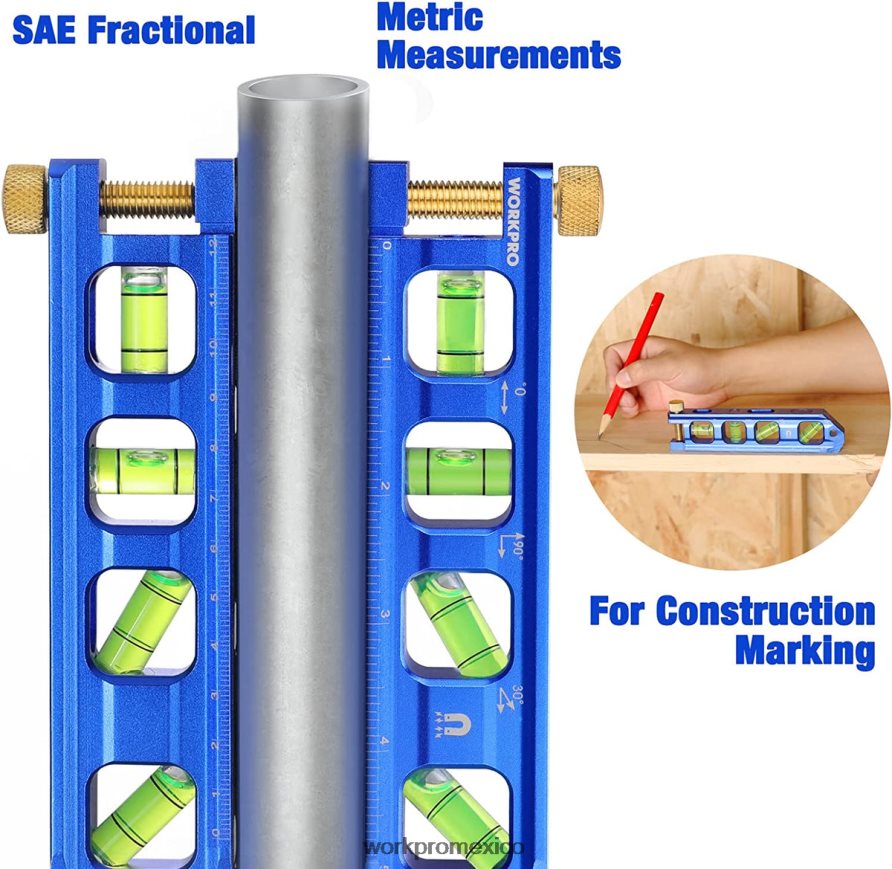 WORKPRO Nivel de flexión de conductos de 6,3 pulgadas. útil herramienta V82RH2108