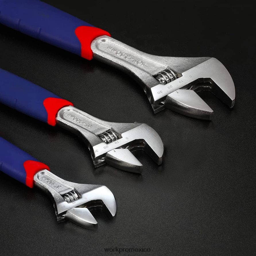 WORKPRO Juego de llaves ajustables de 3 piezas moderno herramienta V82RH283