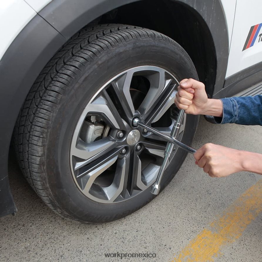 WORKPRO Llave cruzada de 4 vías con orejeta plegable universal de 14 pulgadas útil herramienta V82RH290