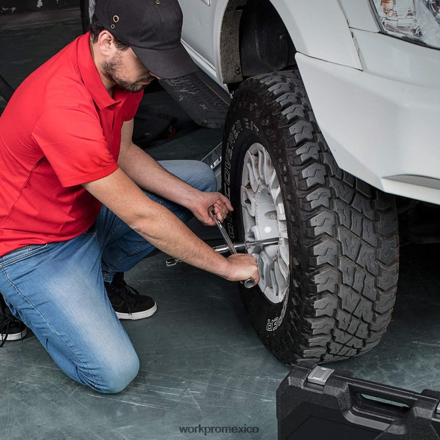 WORKPRO Llave cruzada de 4 vías con orejeta plegable universal de 14 pulgadas útil herramienta V82RH290