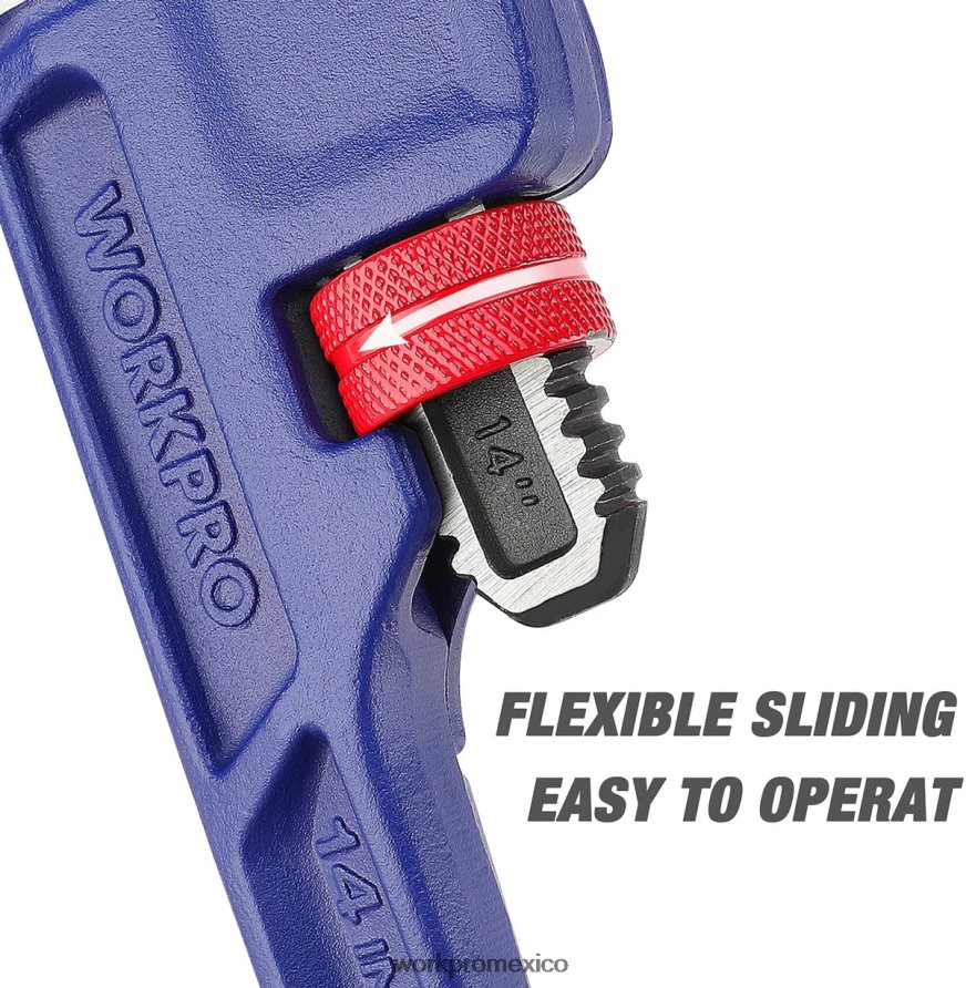 WORKPRO Llave para plomería recta de alta resistencia de 14 pulgadas útil herramienta V82RH289