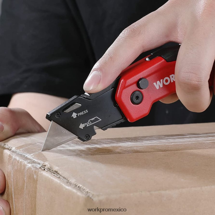 WORKPRO Cuchillas para cuchillos multiusos, recambios de cuchillas para cortadores de cajas de acero sk5, tamaño estándar con dispensador individual, paquete de 50 moderno herramienta V82RH255