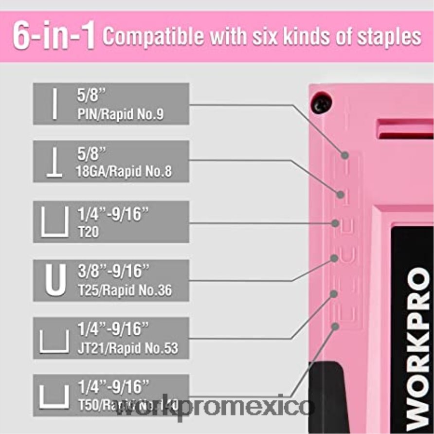 WORKPRO Kit de taladro inalámbrico de 12 V, kit de herramientas de 103 piezas, juego de destornilladores magnéticos de 8 piezas y pistola grapadora 6 en 1 rosa herramienta V82RH2315