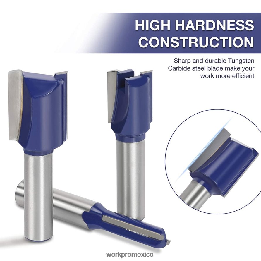 WORKPRO Juego de brocas para enrutador de 15 piezas, brocas para enrutador de carburo de tungsteno con vástago de 1/4 de pulgada moderno herramienta V82RH2130