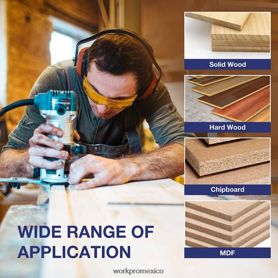 WORKPRO Juego de brocas para enrutador de 15 piezas, brocas para enrutador de carburo de tungsteno con vástago de 1/4 de pulgada moderno herramienta V82RH2130