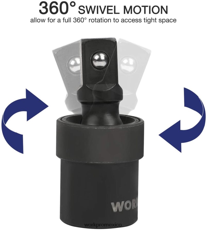 WORKPRO Juego de vasos de impacto de 55 piezas con barras de extensión, vasos de acero CR-V de primera calidad, SAE y métricos con estuche de almacenamiento mejorado moderno herramienta V82RH2307